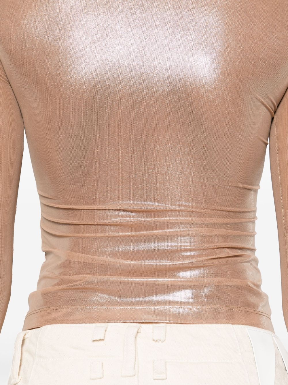 T-Clau-M1 semi-sheer top - 5