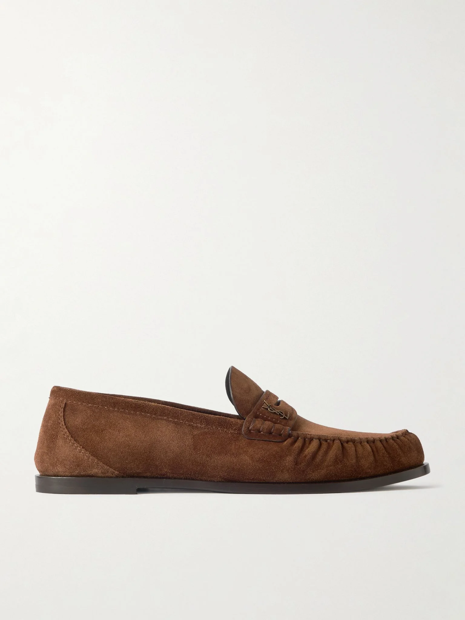 Laurent Suede Penny Loafers Brown - 1