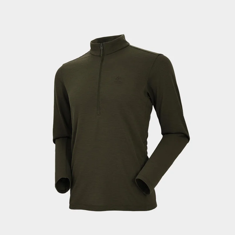 Kailas Stand Collar Wool Long Sleeve Functional T-shirt Men’s - 1
