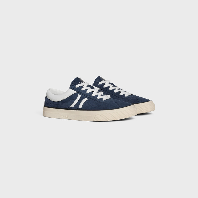 CELINE SUNSET LOW LACE-UP SNEAKER IN SUEDE CALFSKIN AND CALFSKIN 2