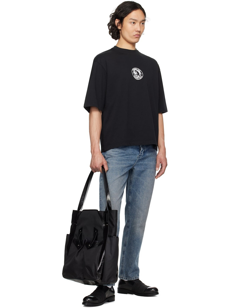 HAN KJØBENHAVN Black 'Officer' Printed Oversized T-shirt outlook