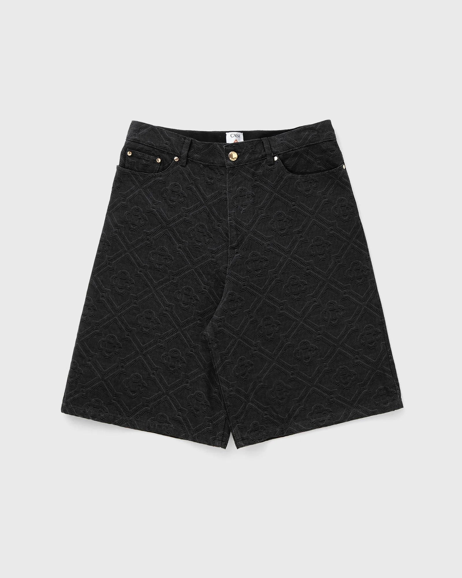 LASER MONOGRAM DENIM SHORTS - 1