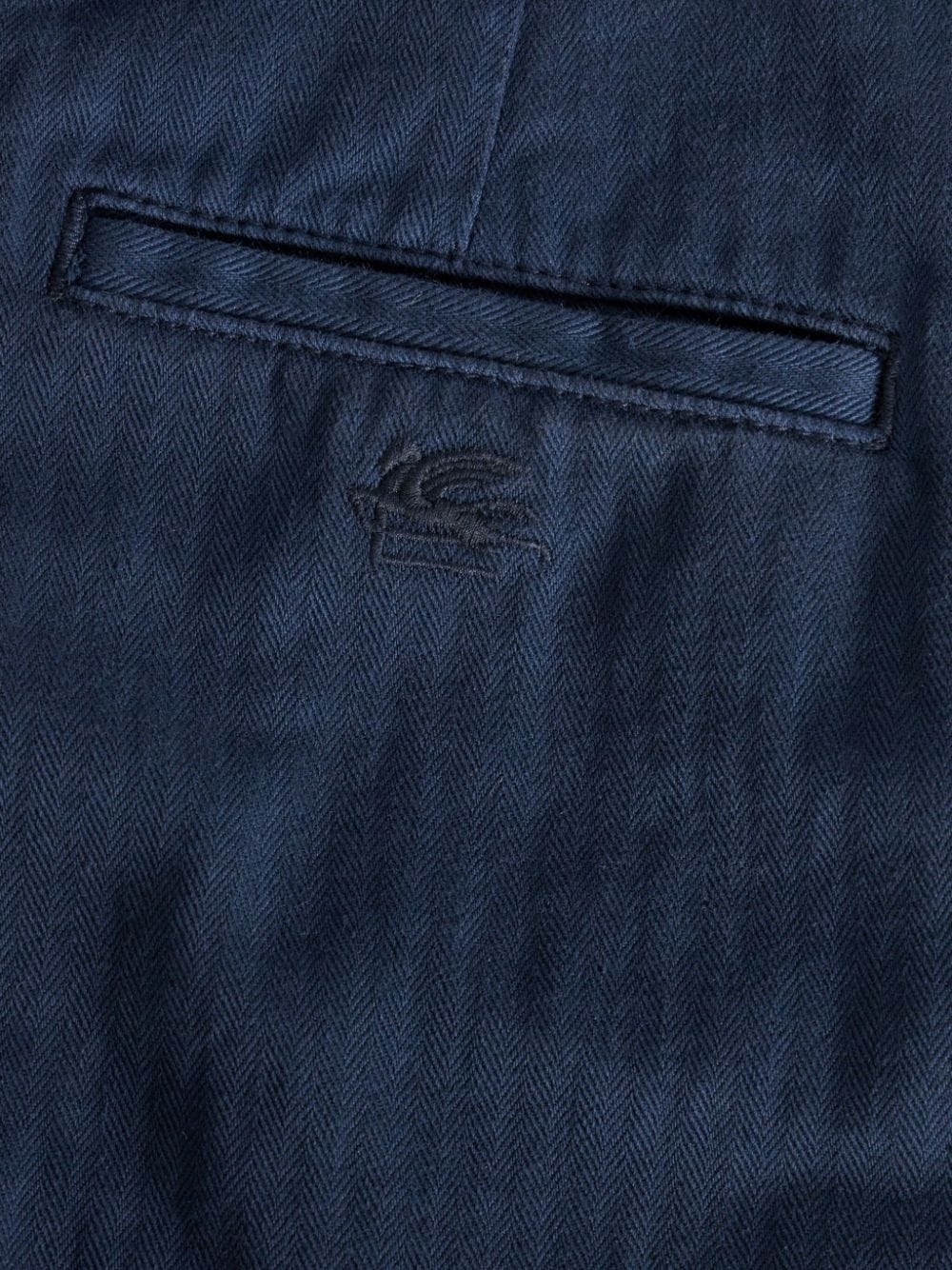cropped herringbone-pattern cotton chinos - 6