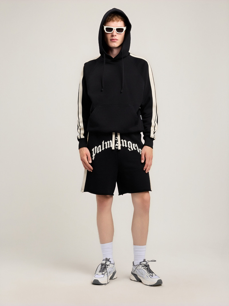 Palm Angels Curved Logo Track Sweatshorts outlook