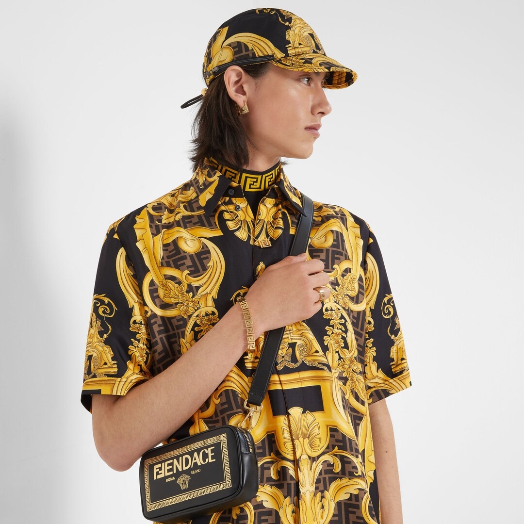 Fendace Printed black leather  Logo bag - 5
