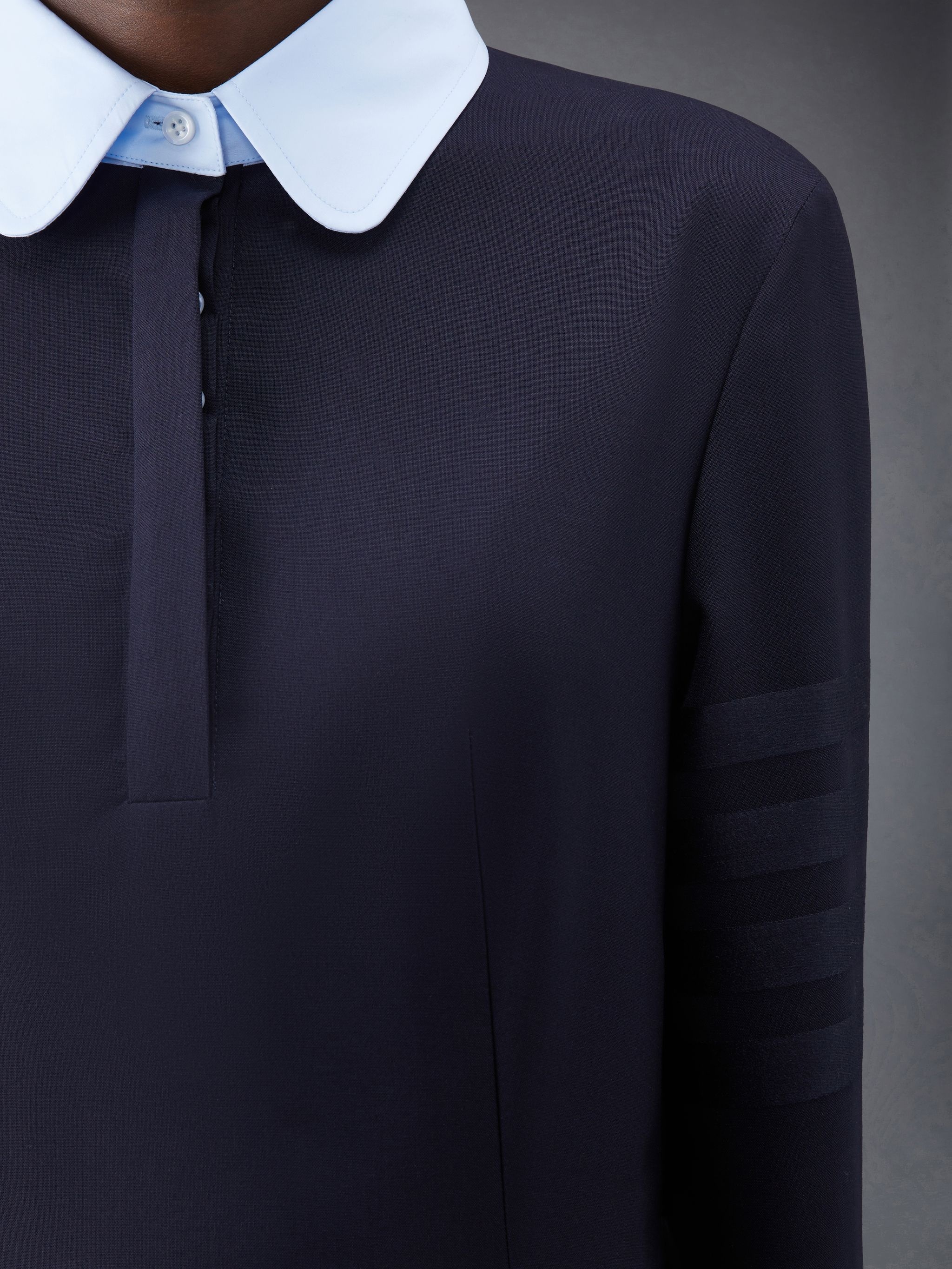 Plain Weave 4-Bar Seamed Sport Coat Dress - 11