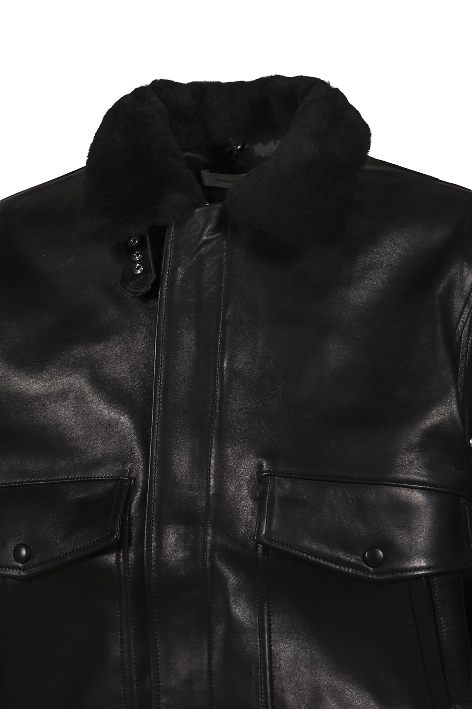 AVIATOR LEATHER JACKET / BLACK - 4