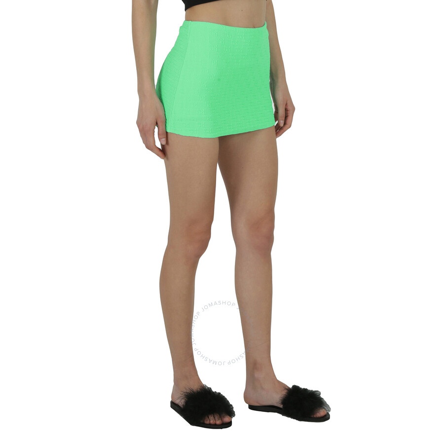 T by Alexander Wang Ladies Mint Julep All Over Logo Mini Skirt - 4