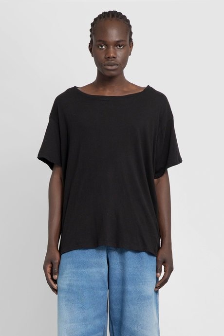 Greg lauren men's black cotton jersey t - 1