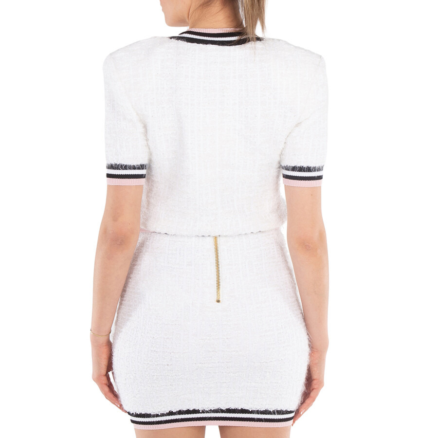 Balmain Tweed Knit Cardigan - 4