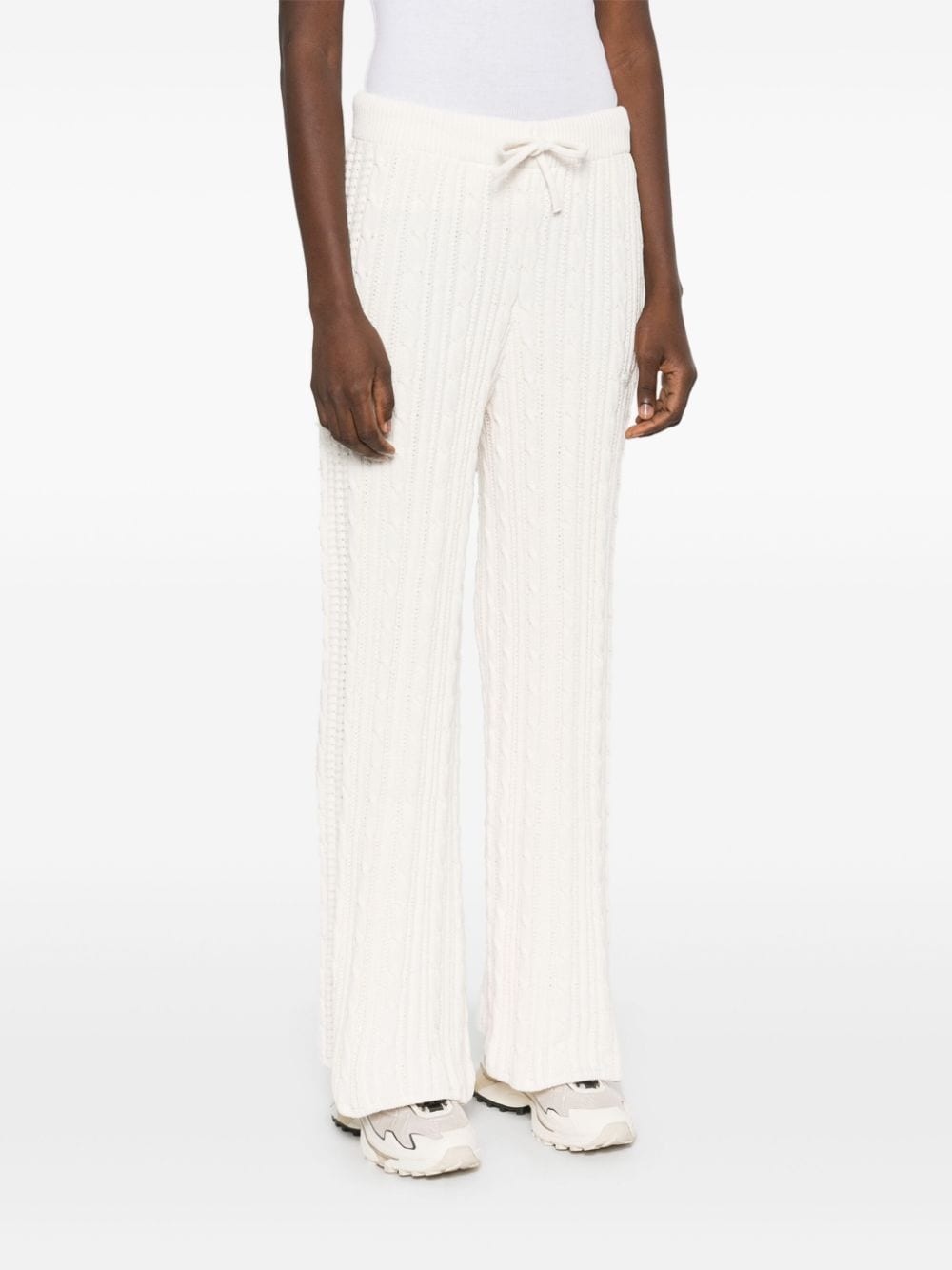 cable-knit track pants - 3