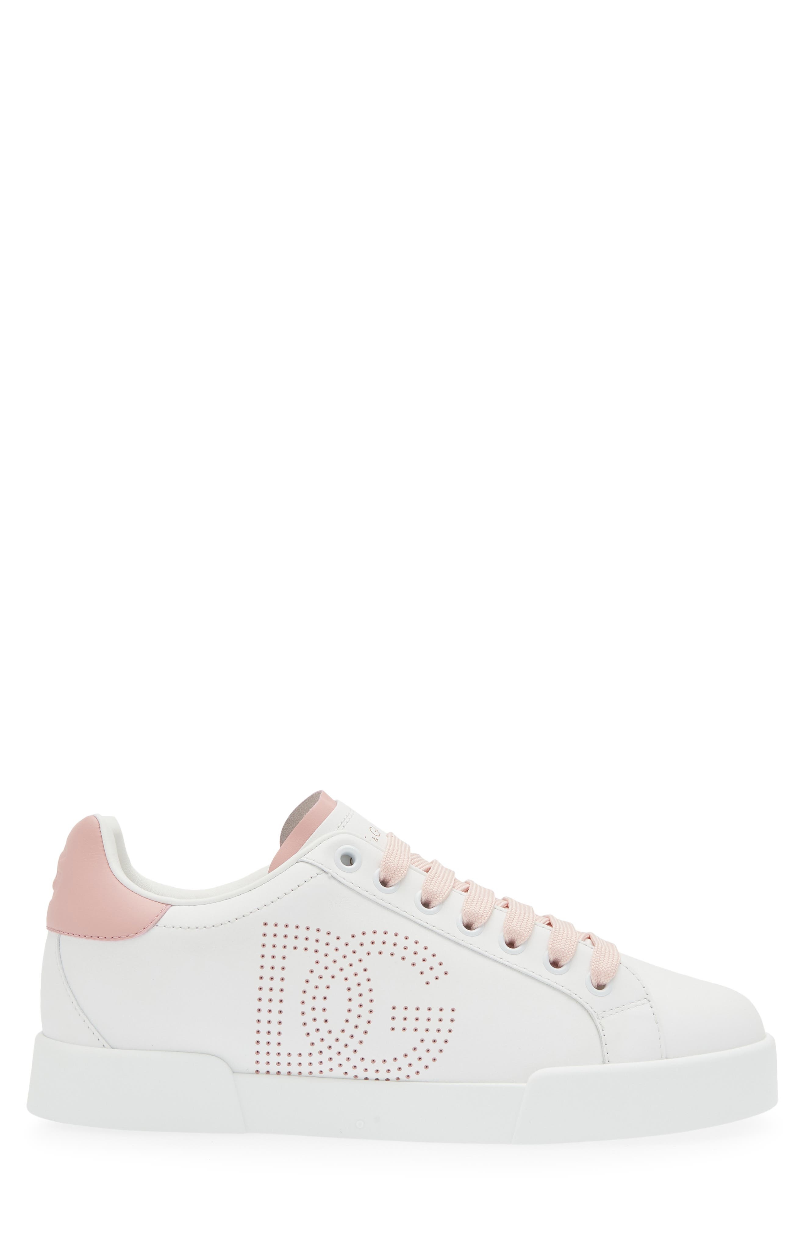 Dolce&Gabbana Portofino Sneaker in Bianco/Rosa at Nordstrom - 3