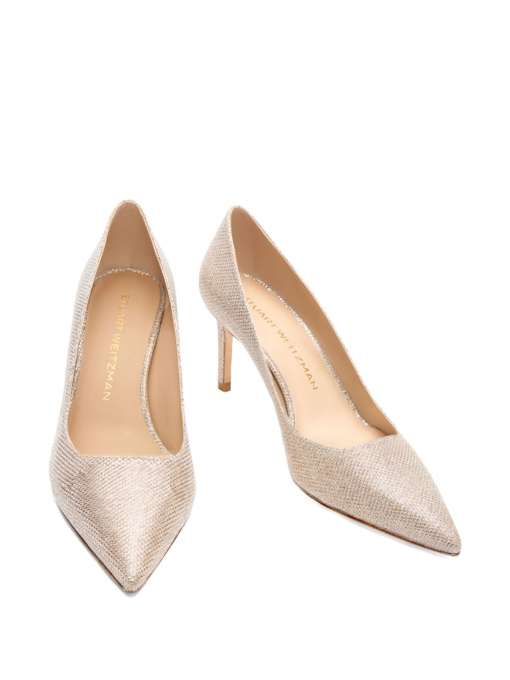 75mm Stuart Power 75 glitter pointed-toe pumps - 3