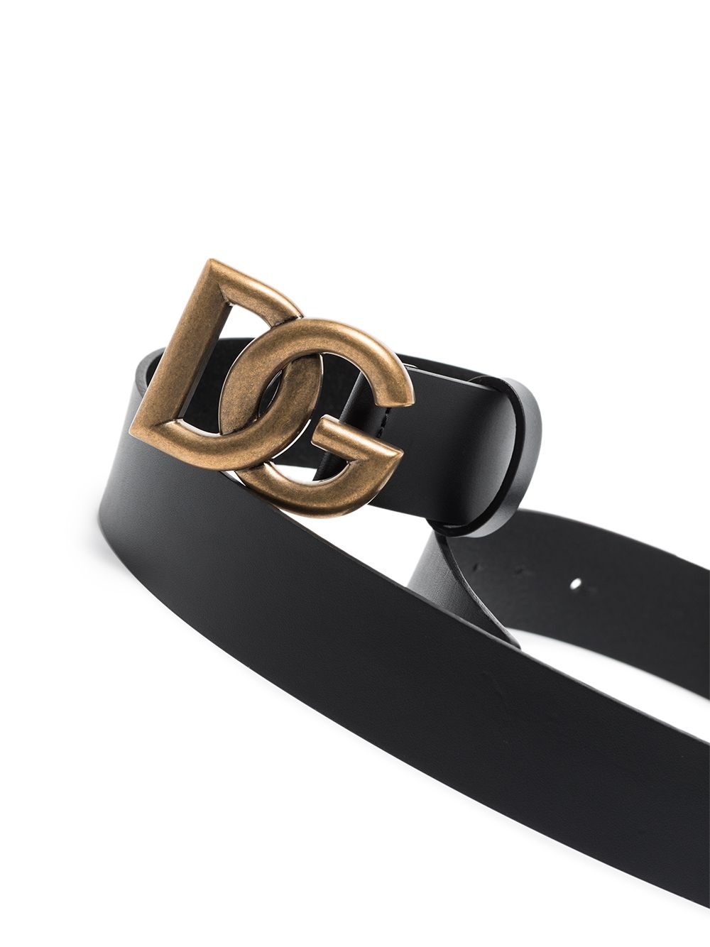 logo plaque leather belt - 3