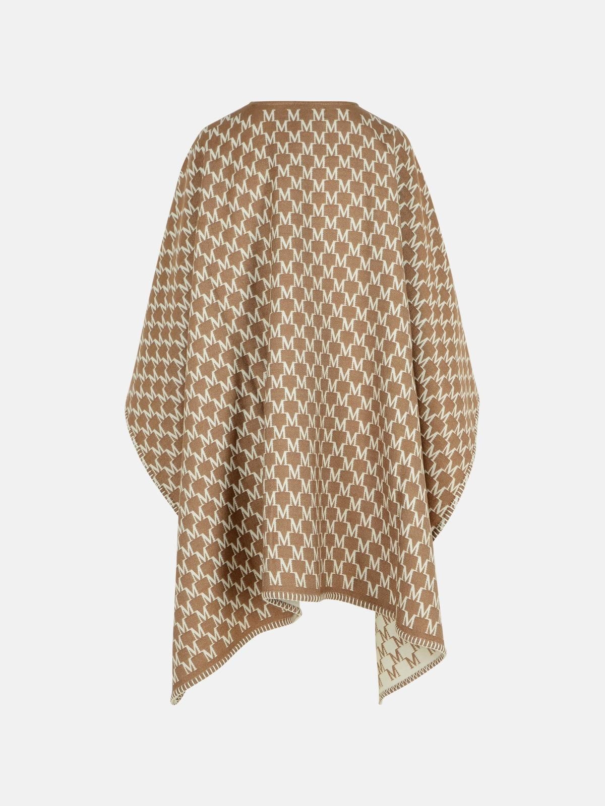 'EDITTI' HOOD IN VIRGIN WOOL AND BROWN COTTON - 3