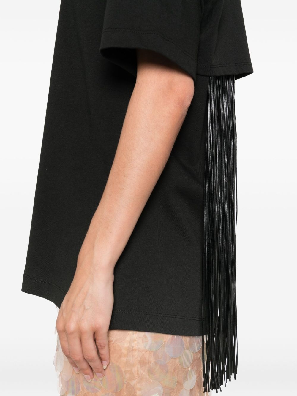 fringe-detail T-shirt - 5
