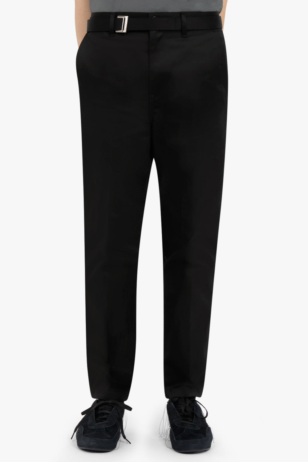 COTTON CHINO PANTS | BLACK - 4