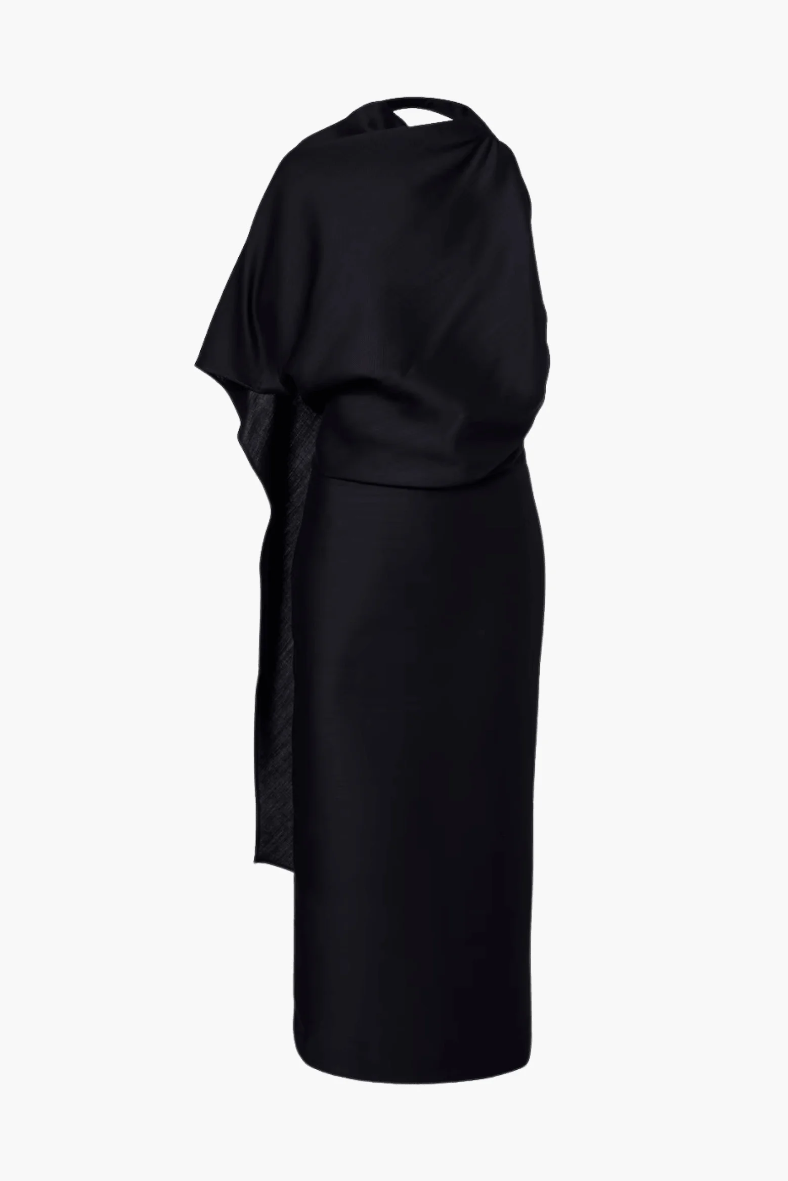 DRAPED OPEN BACK DRESS - 1