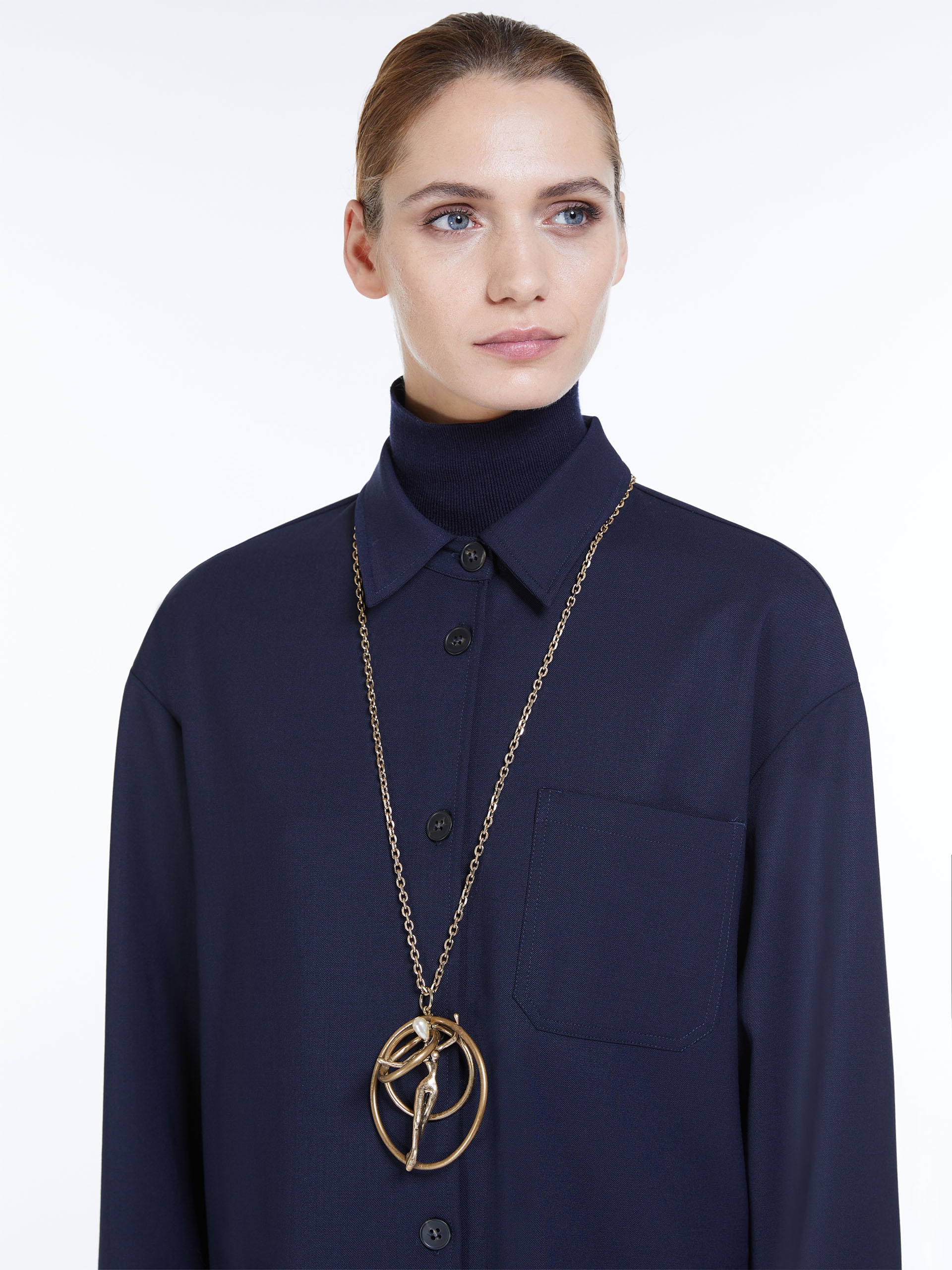 PANIA Metal necklace with pearl - 3