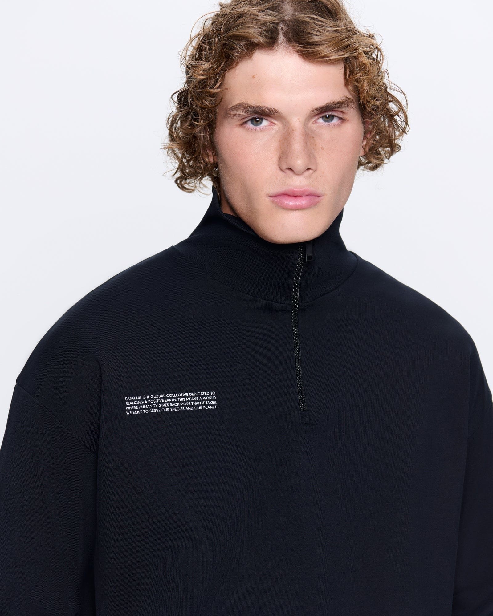 Mens DNA Double Jersey Half Zip Sweatshirt - Black - 4