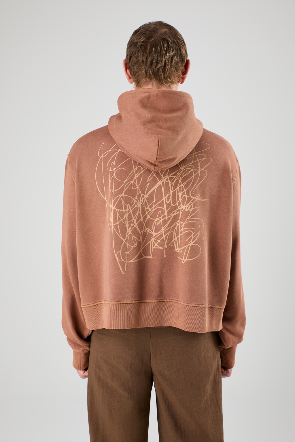 Terracotta Mineral Dye Boxy Hoodie - 3