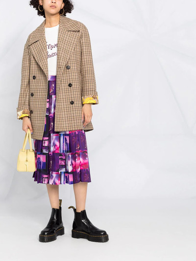 MSGM checked belted coat outlook