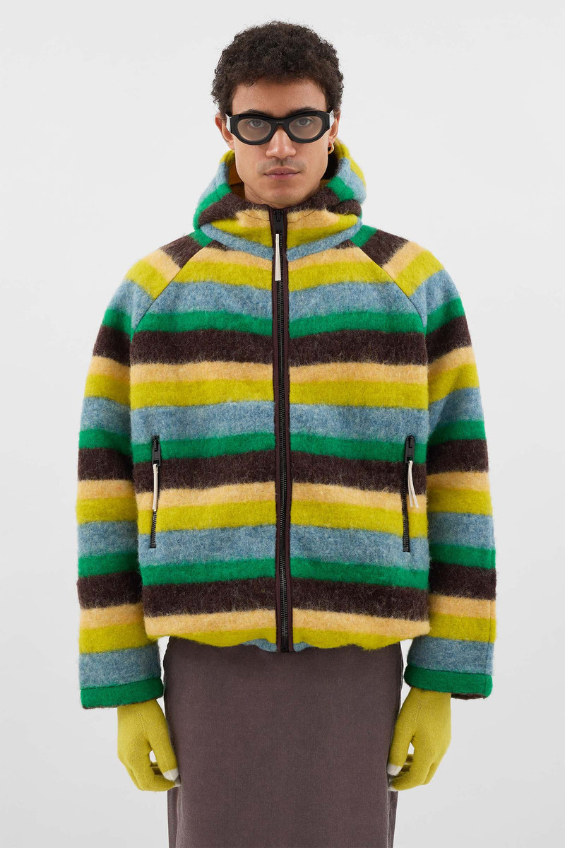SUNNEI SHERPA HOODIE / multicolor stripes outlook