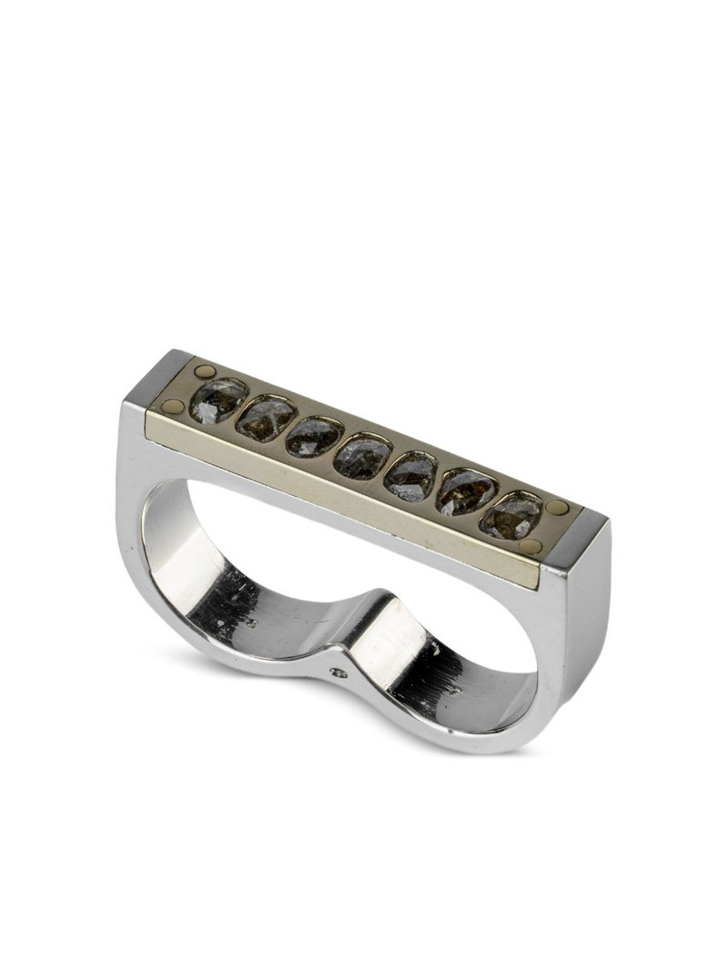 Parts of Four sterling silver diamond ring outlook