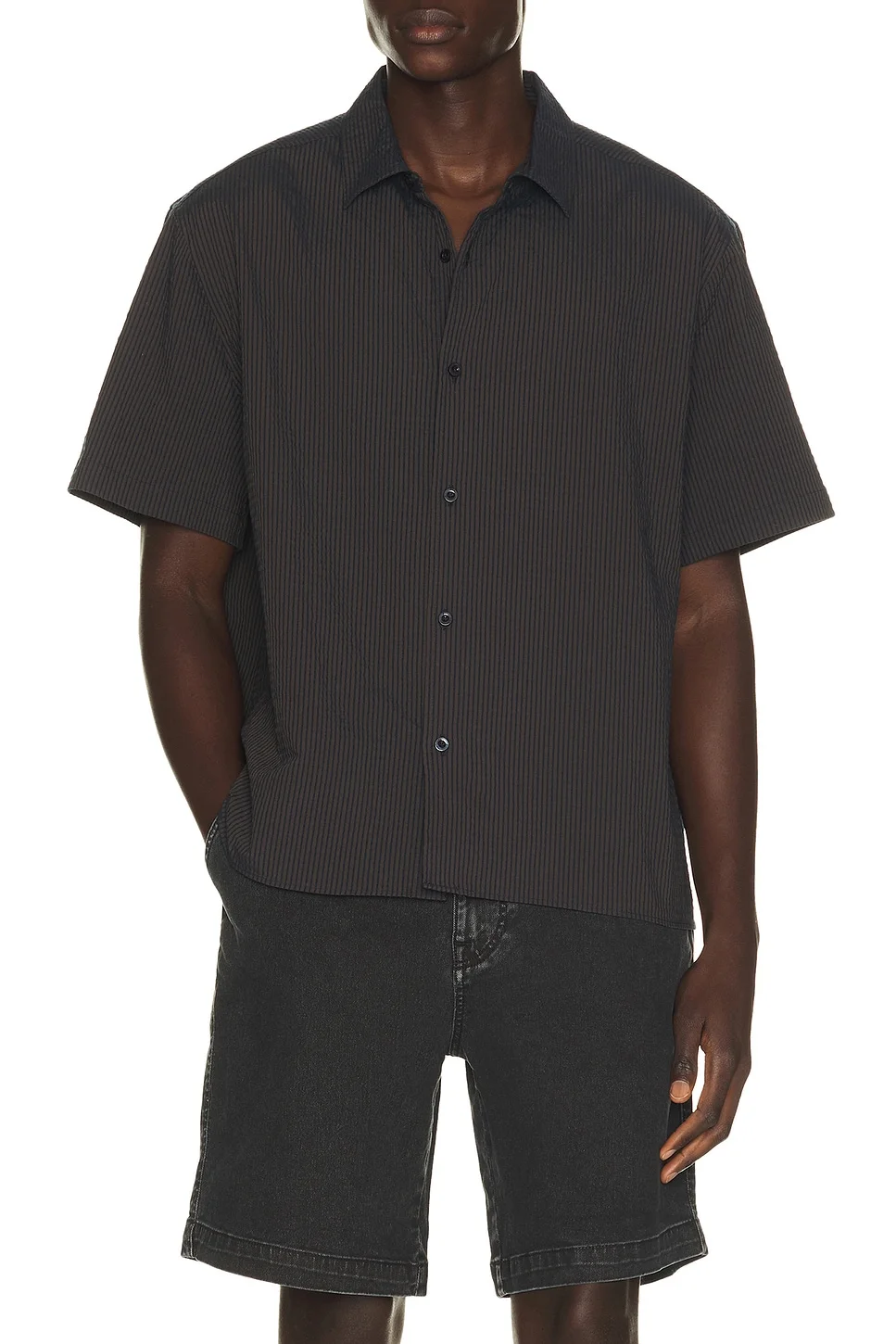 Rowan Seersucker Boxy Shirt - 1