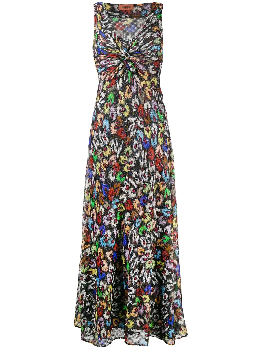 abstract-print maxi dress - 1