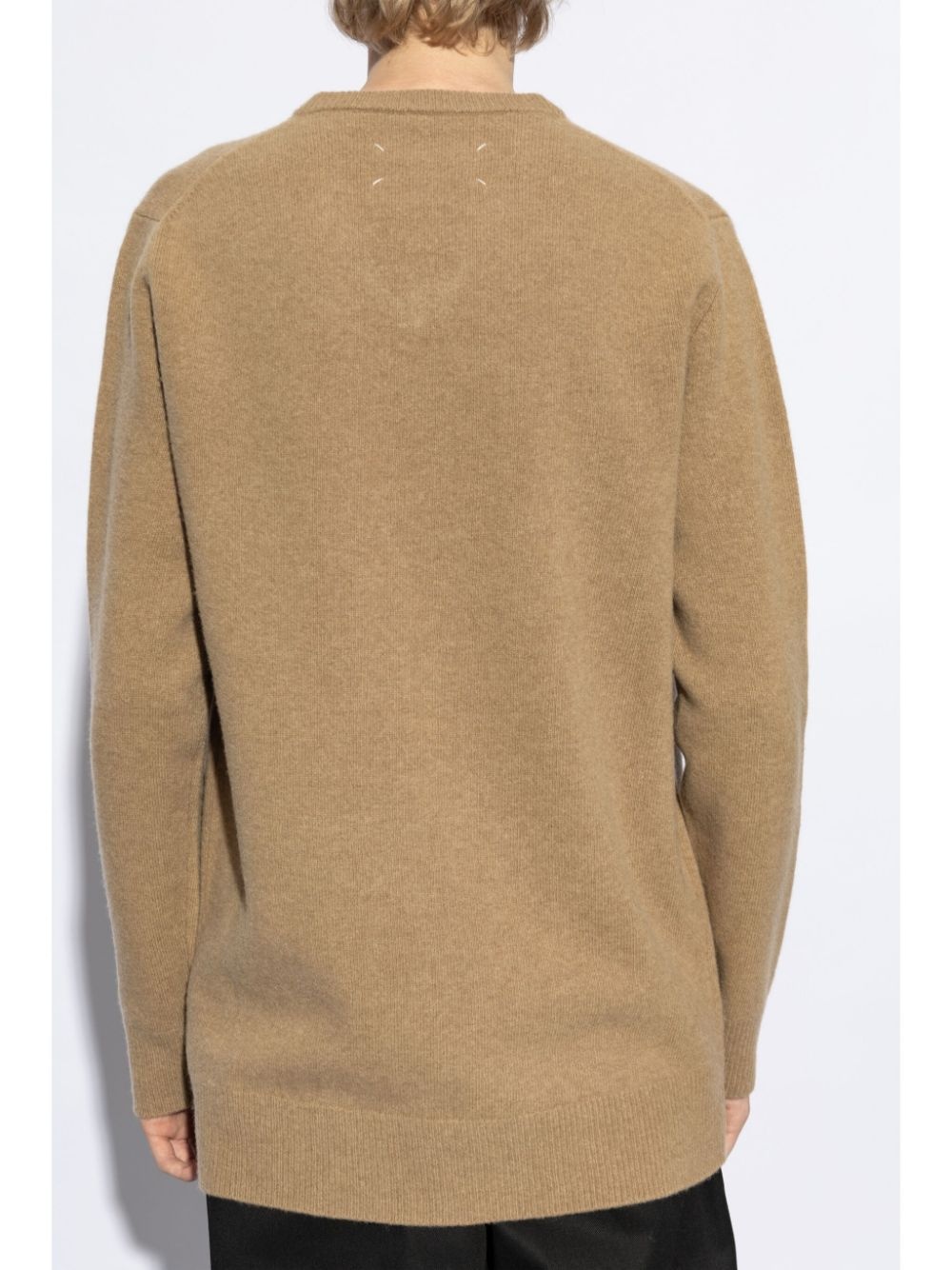 V-neck wool jumper - 4