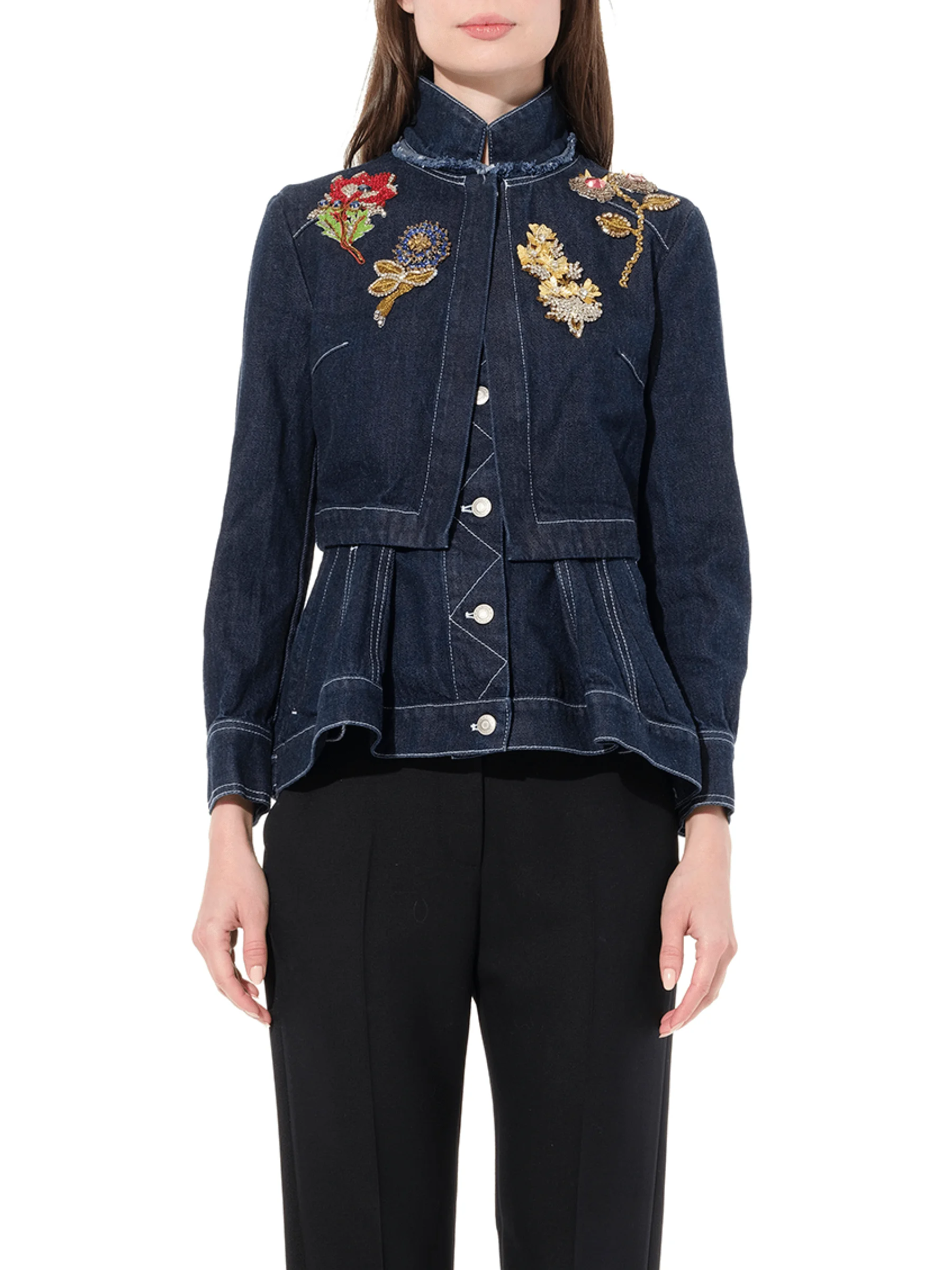 Raw Denim Jacket in Blue - 1