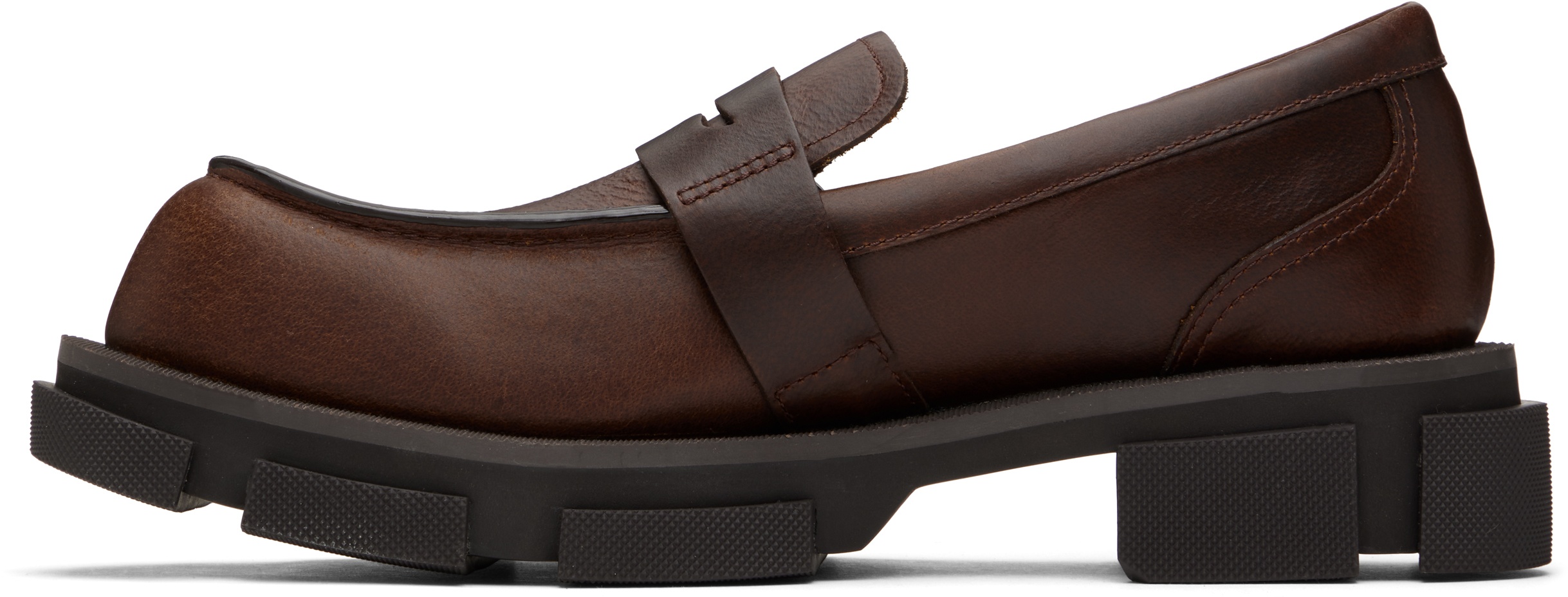 Brown Gao Pierced Loafers - 3