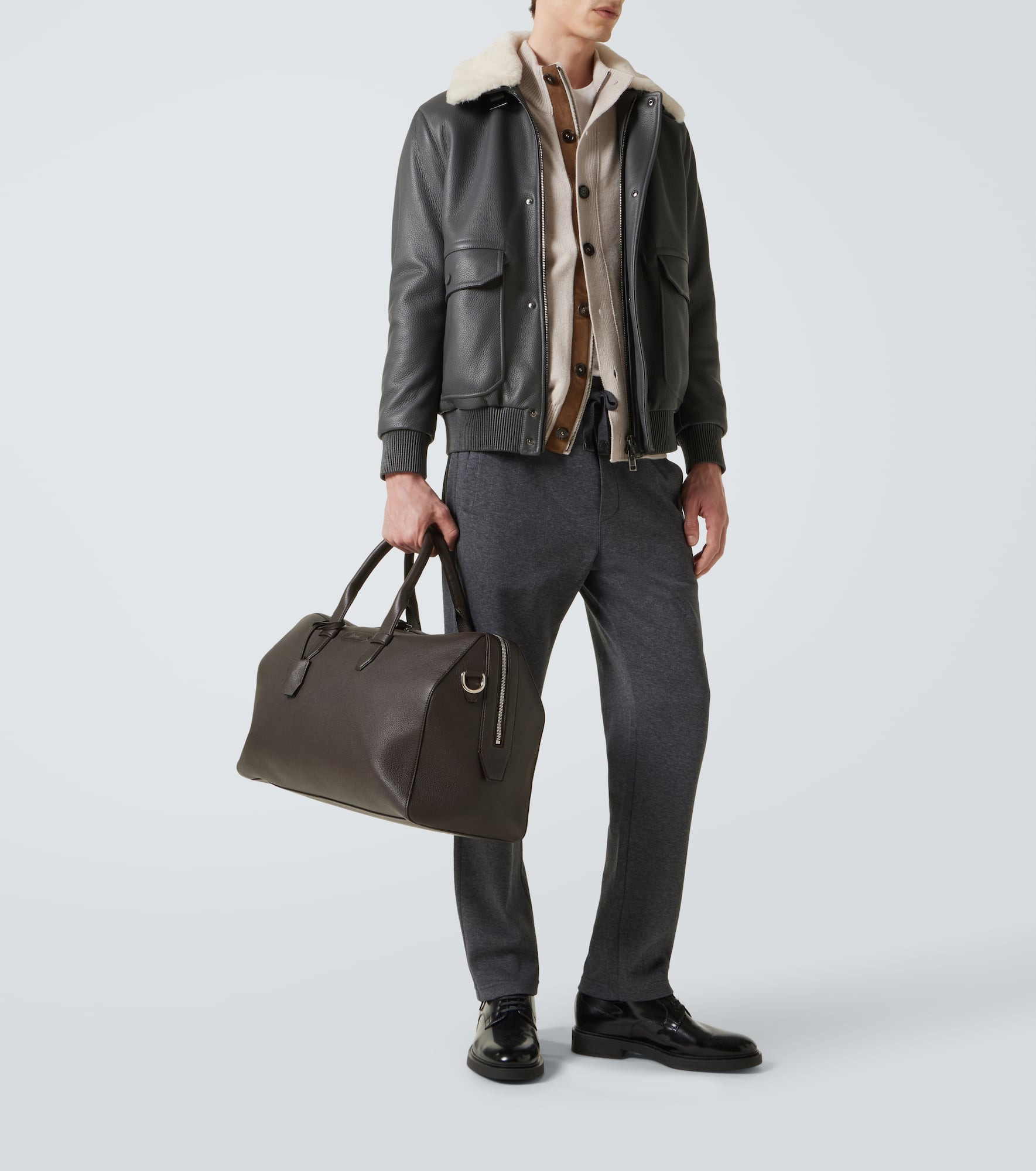 Leather duffel bag - 7