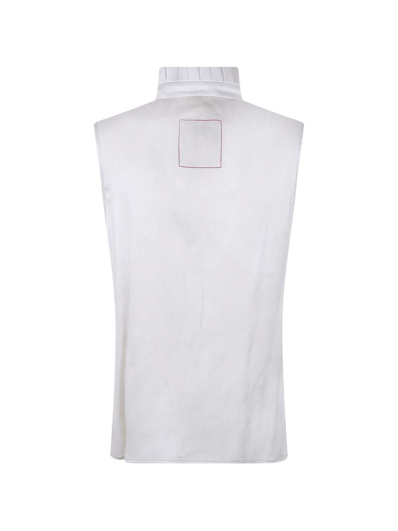 UMA WANG pleated-neck sleeveless blouse outlook
