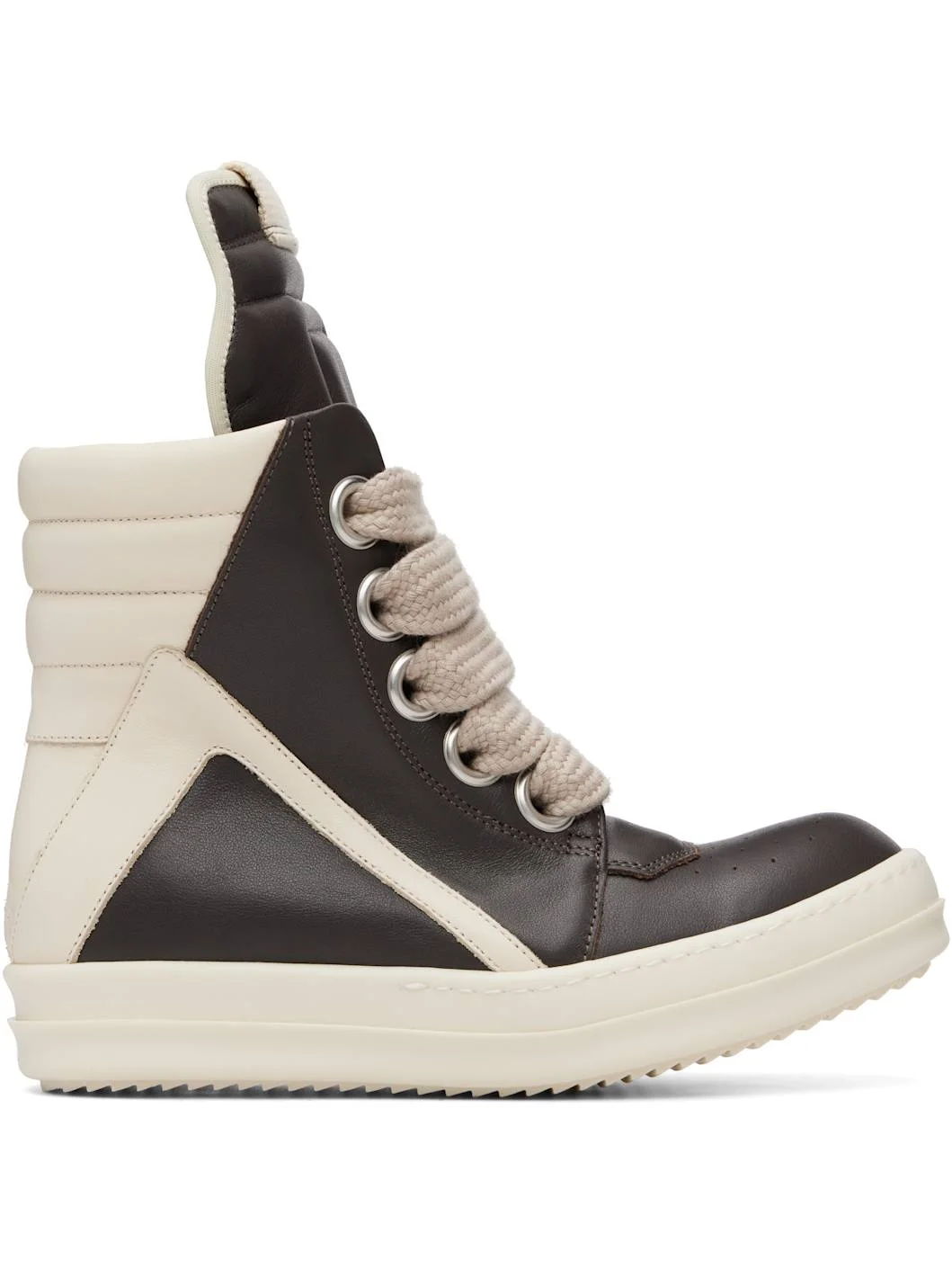 Brown Temple Jumbolace Geobasket Sneakers - 1