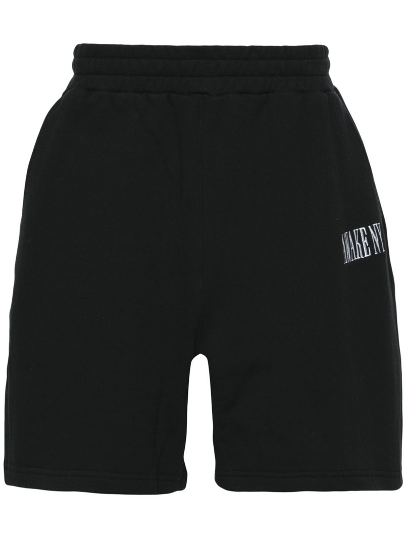 logo-embroidered track shorts 1
