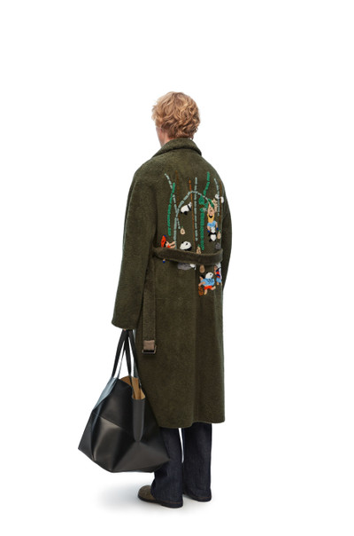 Loewe Coat in cotton and shearling outlook