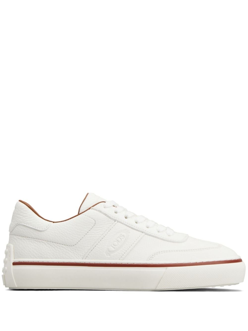 logo-debossed leather sneakers - 1