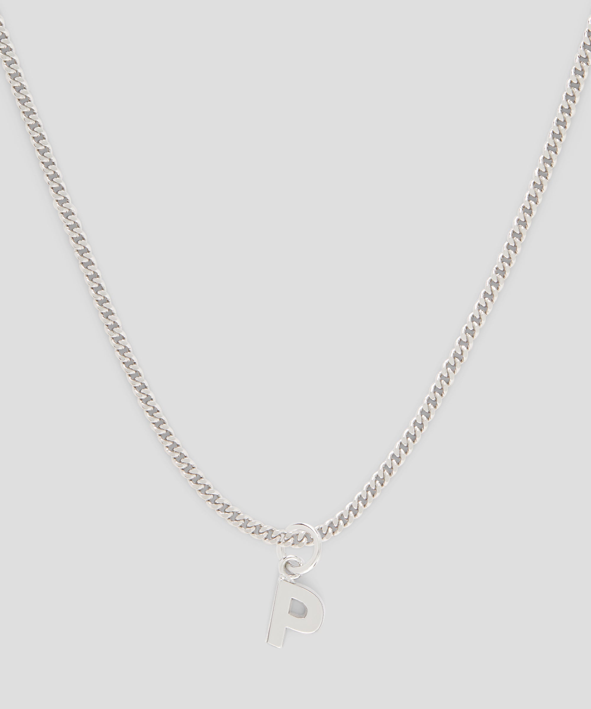 Brass letter P charm - 2
