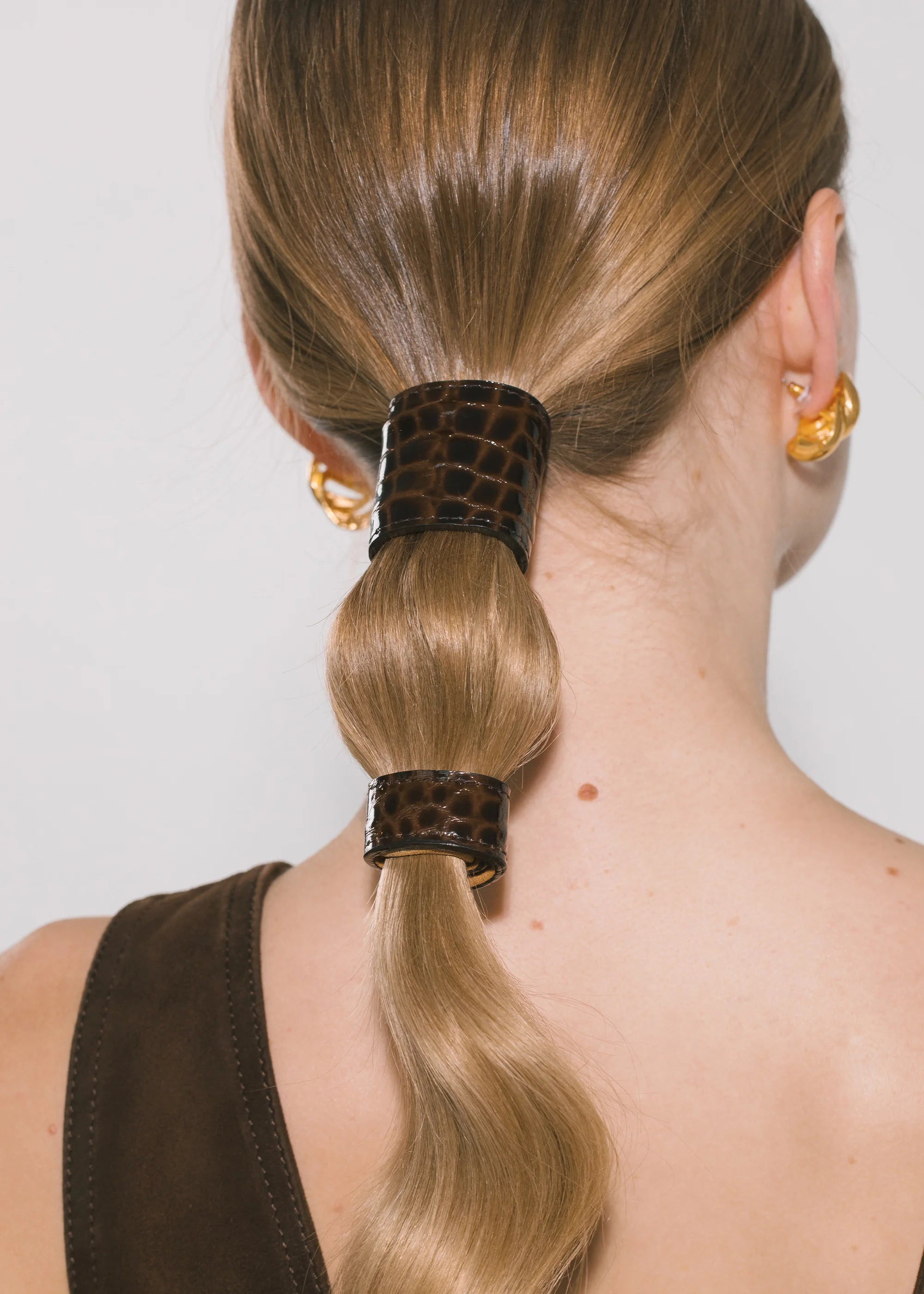 Embossed Mini Leather Ponywrap - 2