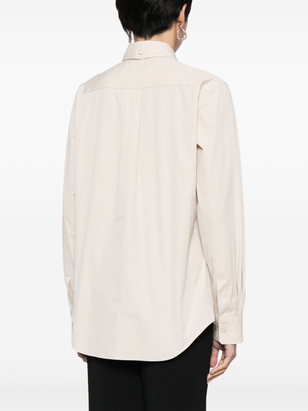pointed-collar press-stud shirt - 4