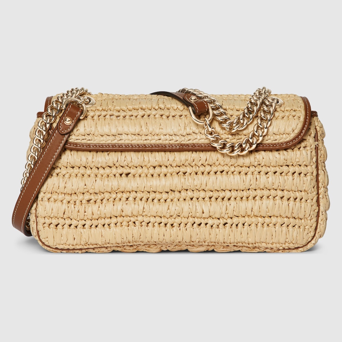 GG Marmont woven medium shoulder bag - 4