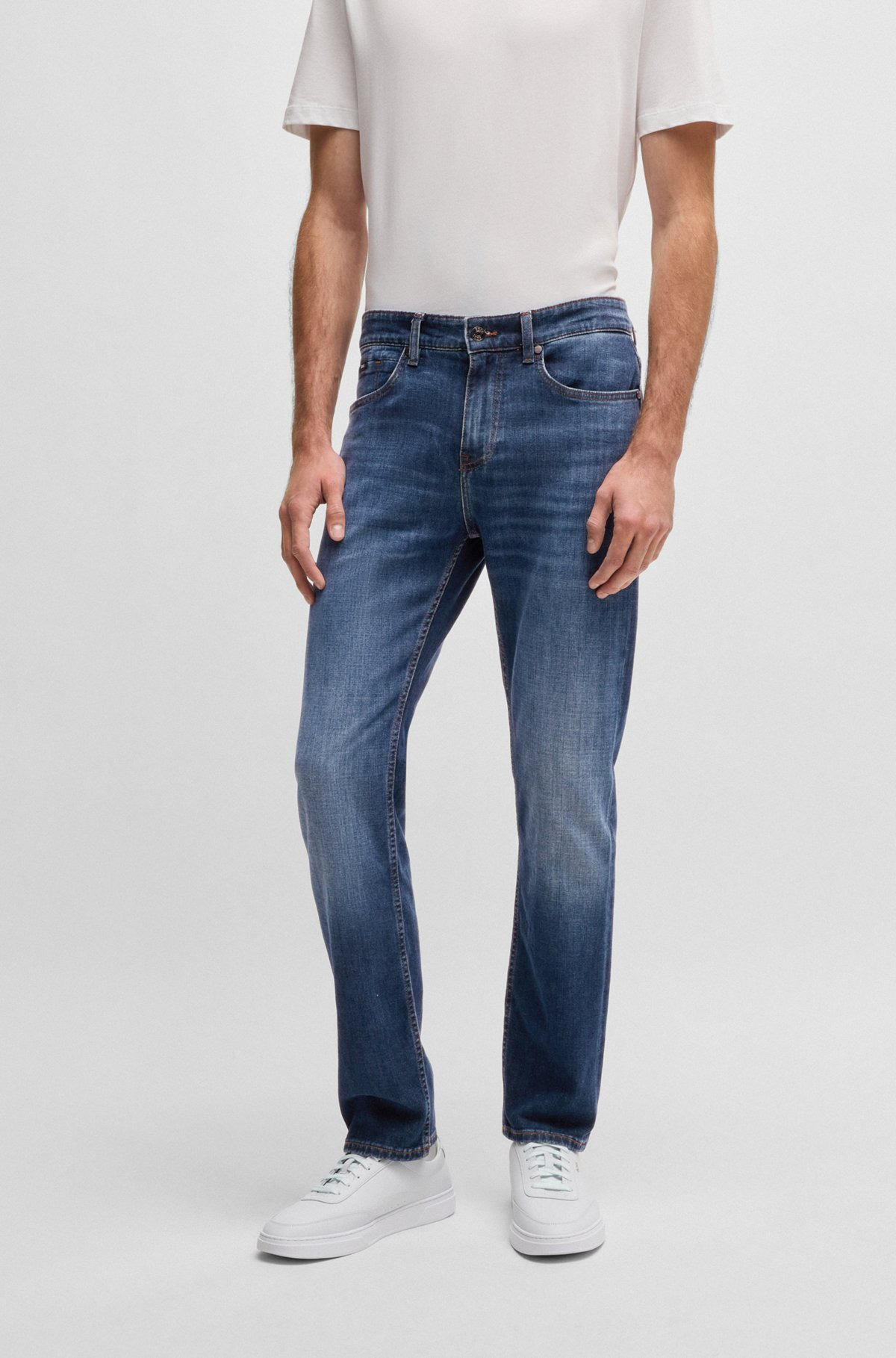 DELAWARE SLIM-FIT JEANS IN BLUE COMFORT-STRETCH DENIM - 2
