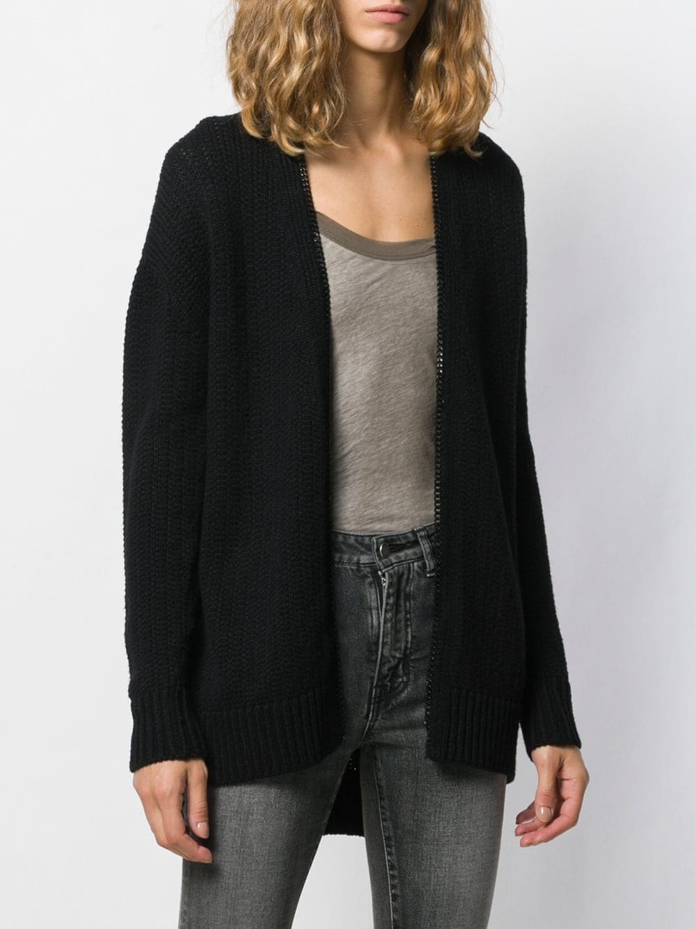 College chain-trim cardigan - 3