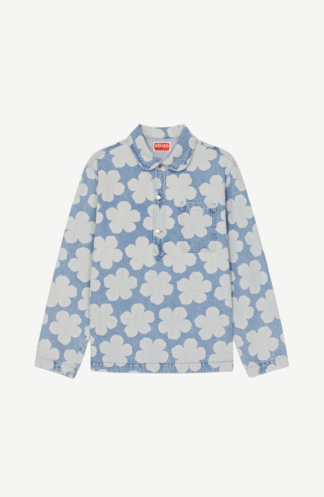 'Hana Dots' denim overshirt - 5