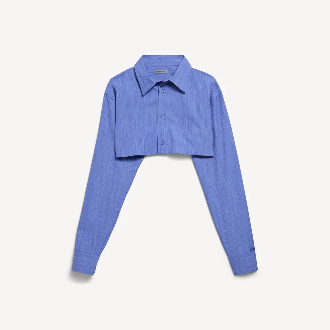 Women's Cropped Shirt in Blue - 1