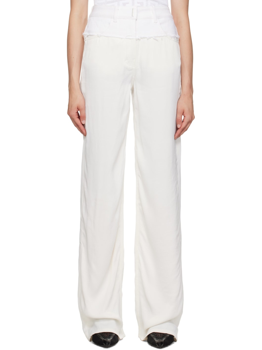 White Oversized Jeans - 1