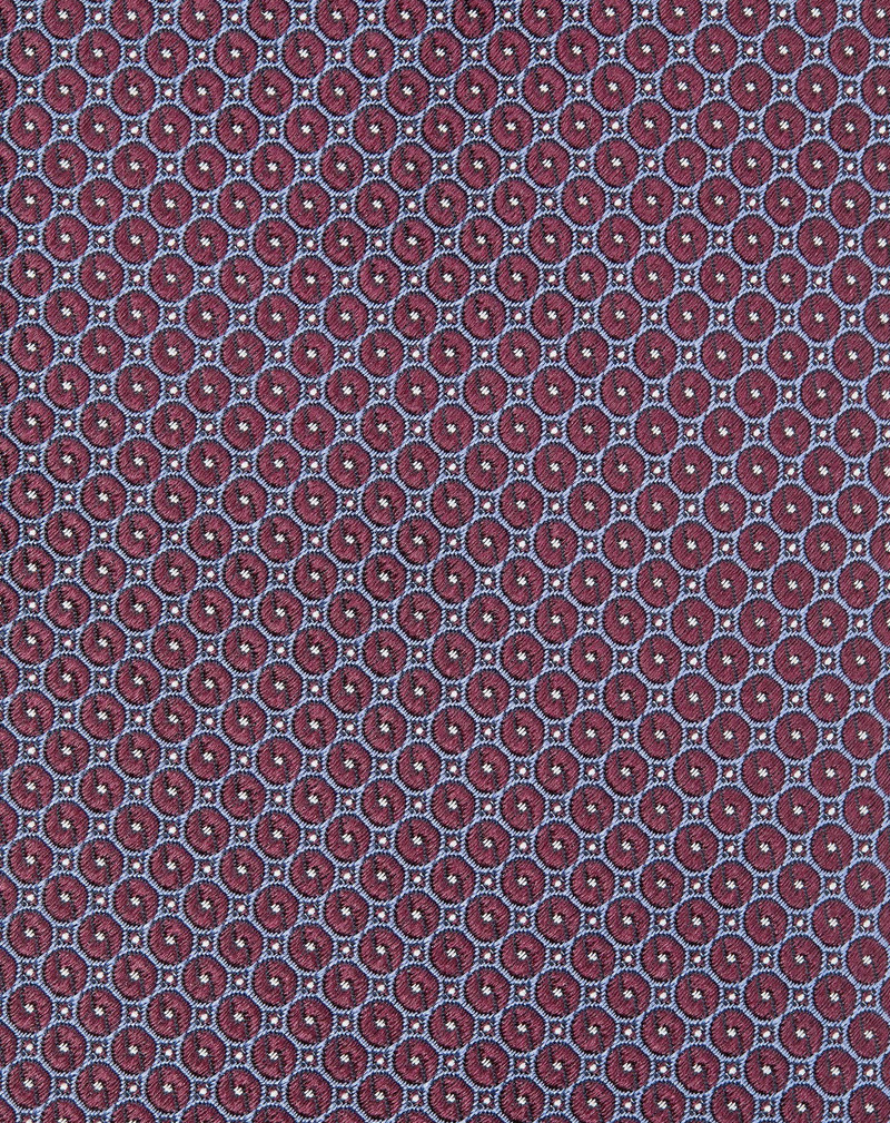 Burgundy pure silk tie 4
