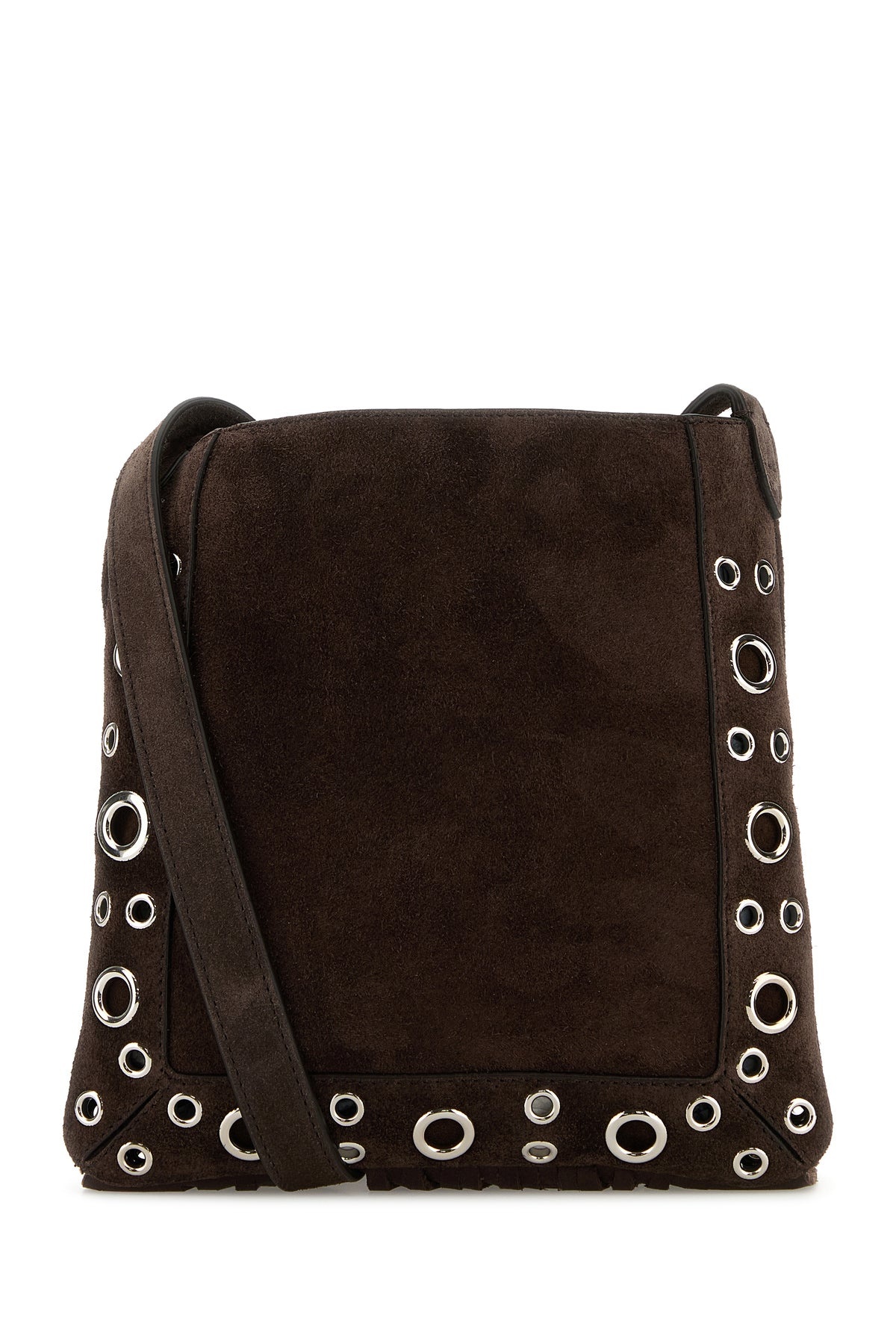 Brown suede small Nellcôte crossbody bag - 3